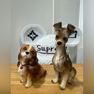 Brown and Tan Dog Figurines